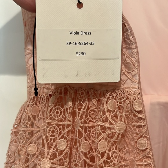 NWT Zac Posen Viola Lace Pink Salmon Dress - Picture 10 of 12